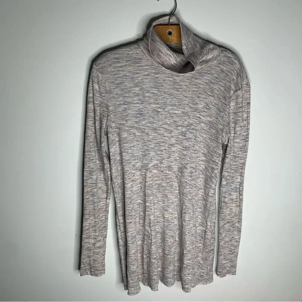 Free People Split Back Turtleneck Top - Picture 3 of 8